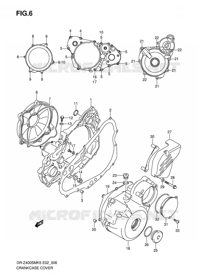 CARTER Suzuki MOTO 400 DR-Z 2006  DR-Z400SMUK6(E2)