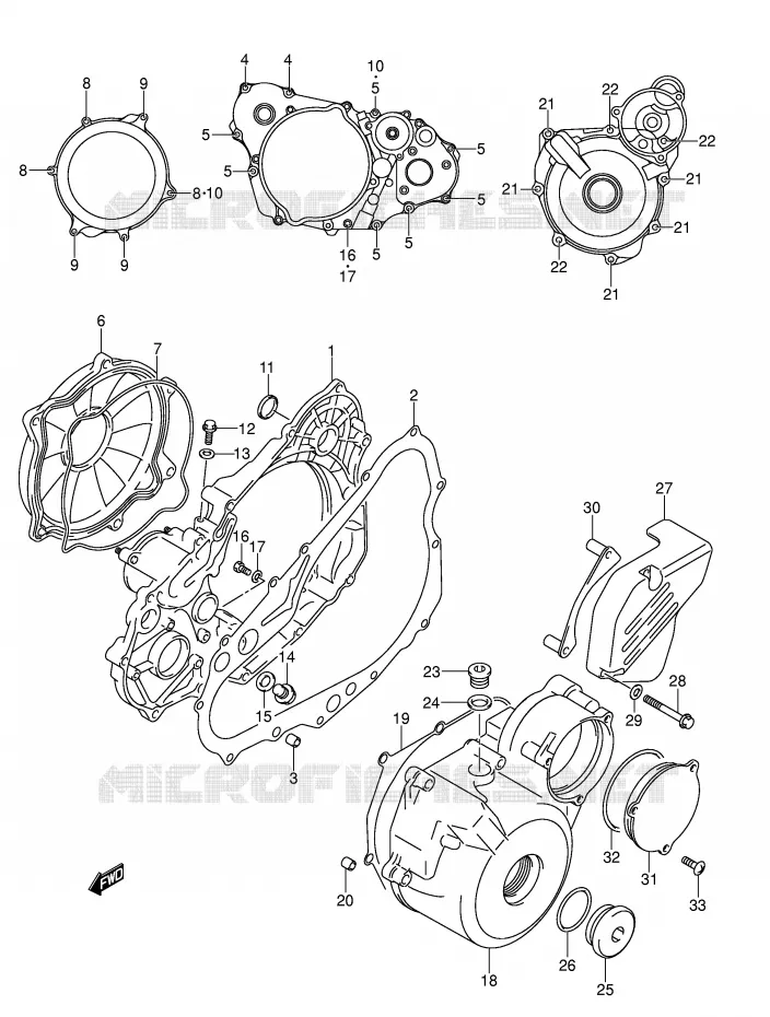 CARTER Suzuki MOTO 400 DR-Z 2009  DR-Z400SK9(E3/E28)