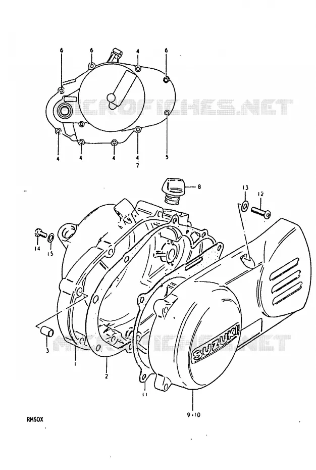 CARTER Suzuki MOTO 50 RM 1981  RM50X(C/N/T/X)