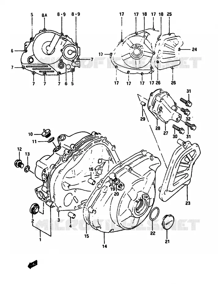 CARTER Suzuki MOTO 650 DR 1990  DR650RSUL(L/M)