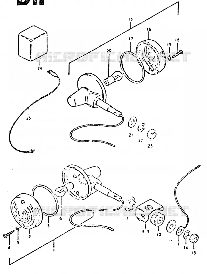 CLIGNOTANTS (E22) Suzuki MOTO 400 DR 1980  DR400ST(T/X)
