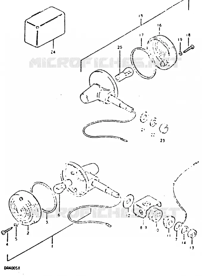 CLIGNOTANTS (E39) Suzuki MOTO 400 DR 1981  DR400SX(T/X)
