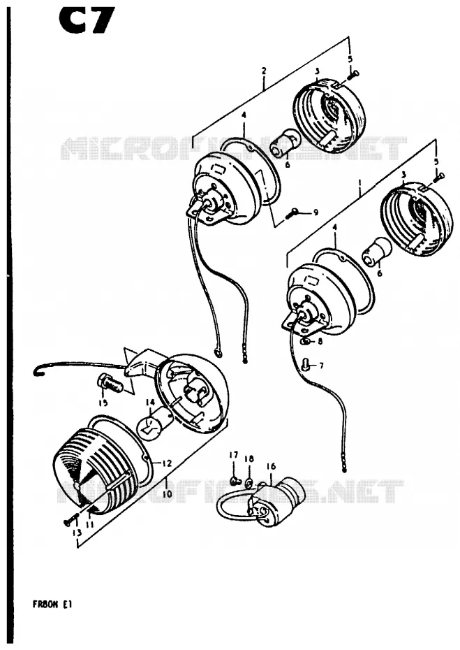 CLIGNOTANTS (FR80M) Suzuki SCOOTER 80 FR 1981  FR80N(M/B/N)