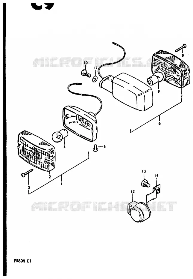 CLIGNOTANTS (FR80N) Suzuki SCOOTER 80 FR 1981  FR80N(M/B/N)