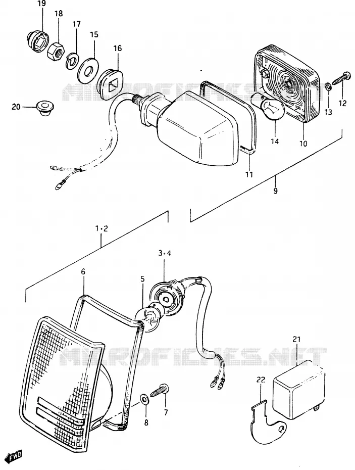CLIGNOTANTS Suzuki SCOOTER 125 CS 1983  CS125D