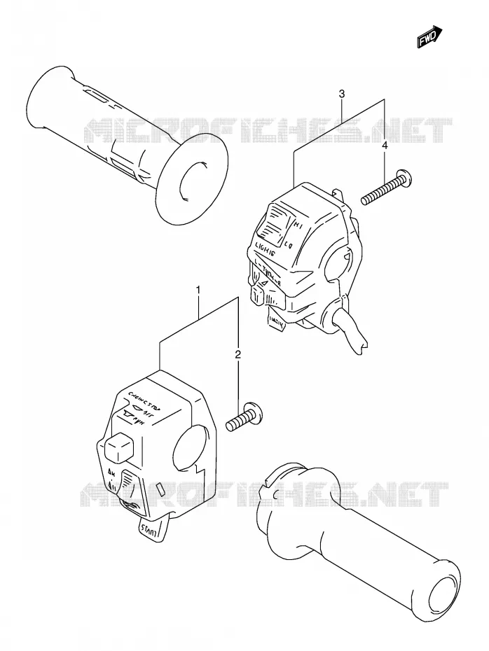 COMMODOS (MODELE M/N/P/R/S) Suzuki MOTO 800 DR 1996  DR800ST
