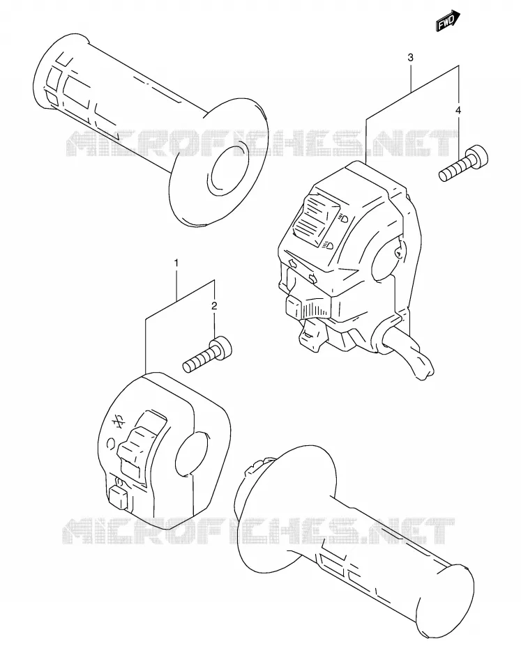 COMMODOS (MODELE T/V/W/X) Suzuki MOTO 350 DR 1995  DR350SES(E2)