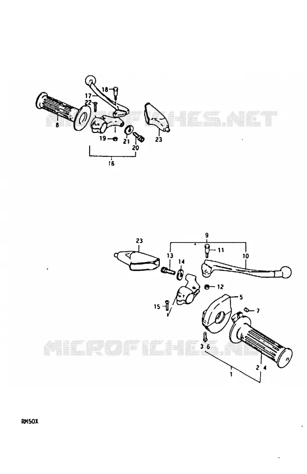 COMMODOS (RM50N, RM50T, RM50X) Suzuki MOTO 50 RM 1978  RM50C(C/N/T/X)