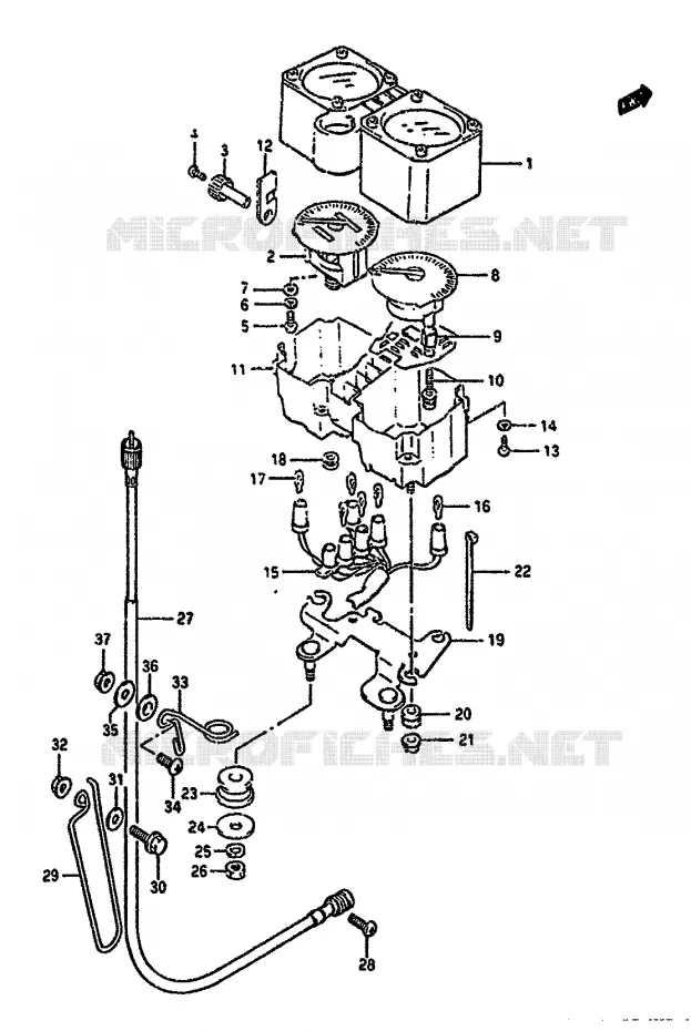 COMPTEUR (DR350SL/SM/SN/SP/SR) Suzuki MOTO 350 DR 1994  DR350SHR(L/M/N/P/R)