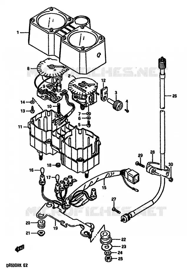 COMPTEUR (MODELE H/J/K) Suzuki MOTO 600 DR 1987  DR600RH(E2)