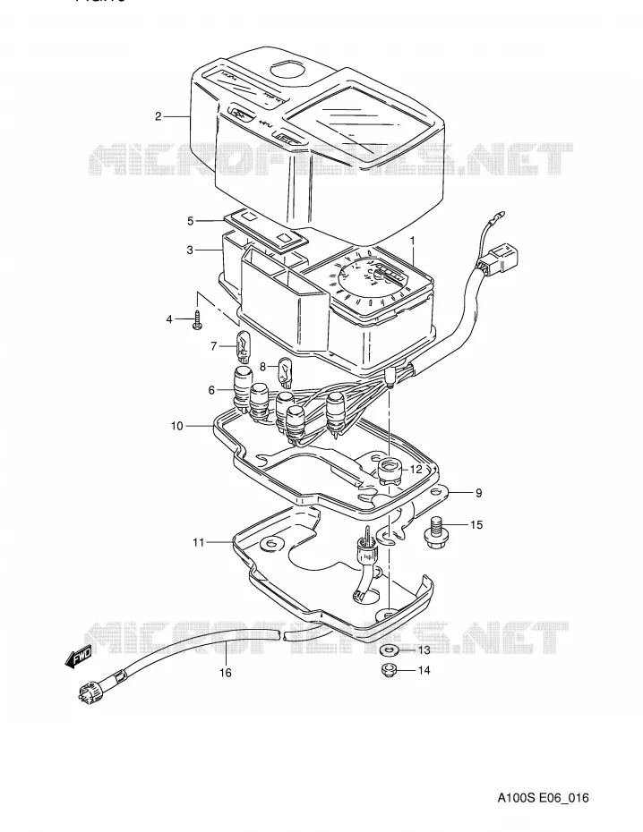 COMPTEUR (P23,P32) Suzuki MOTO 100 A100 1995  A100S(E6)
