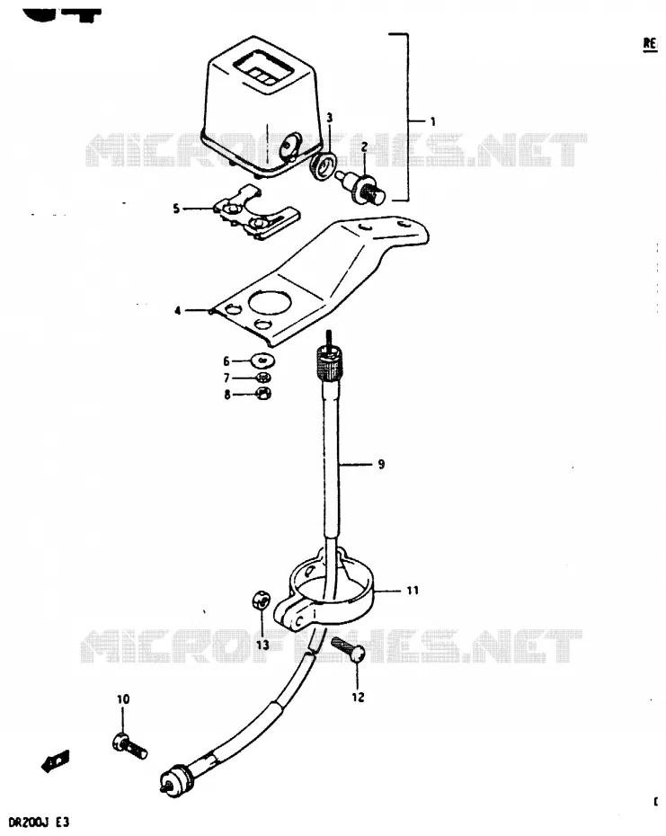 COMPTEUR Suzuki MOTO 200 DR 1988  DR200J(G/H/J)