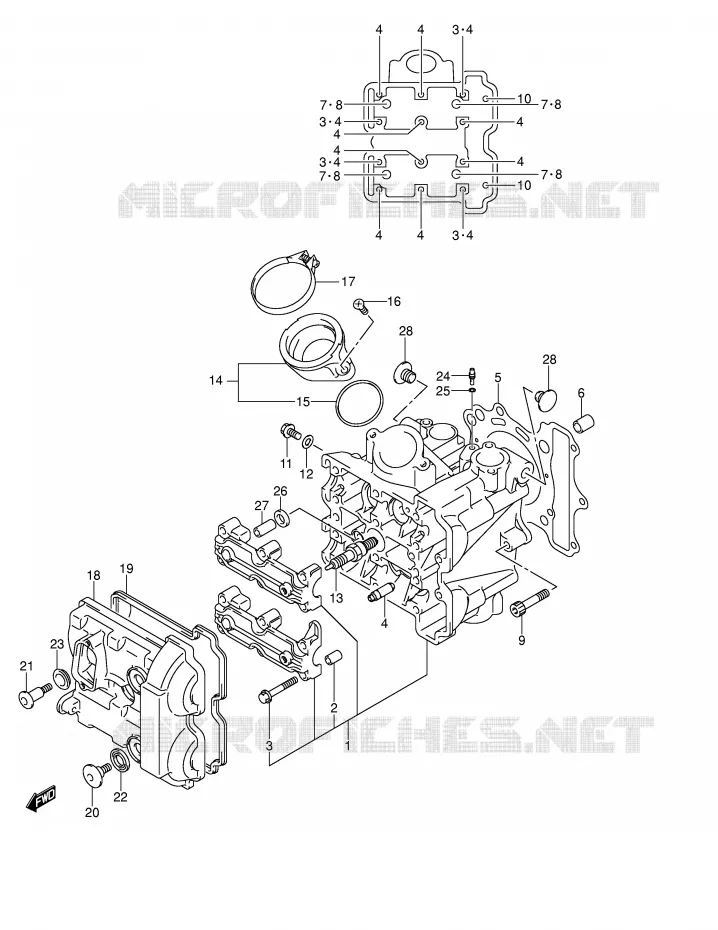 CULASSE AVANT Suzuki MOTO 650 V-STROM 2004  DL650U3K4(E2)
