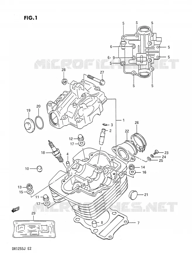CULASSE Suzuki MOTO 125 DR 1987  DR125SH(E2)