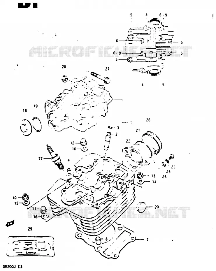 CULASSE Suzuki MOTO 200 DR 1986  DR200G(G/H/J)