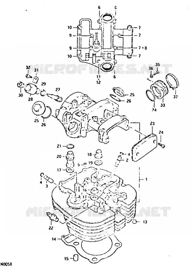 CULASSE Suzuki MOTO 400 DR 1981  DR400SX(T/X)