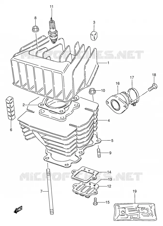 CYLINDRE Suzuki MOTO 100 AP 1997  AX100V(E94)