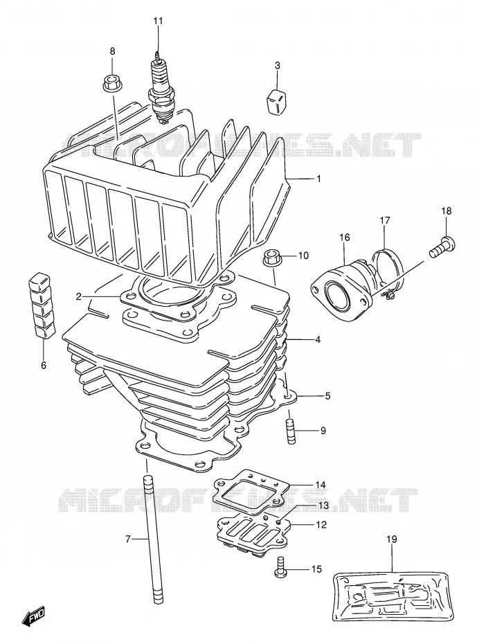 CYLINDRE Suzuki MOTO 115 AP 1999  AX115X(E71)