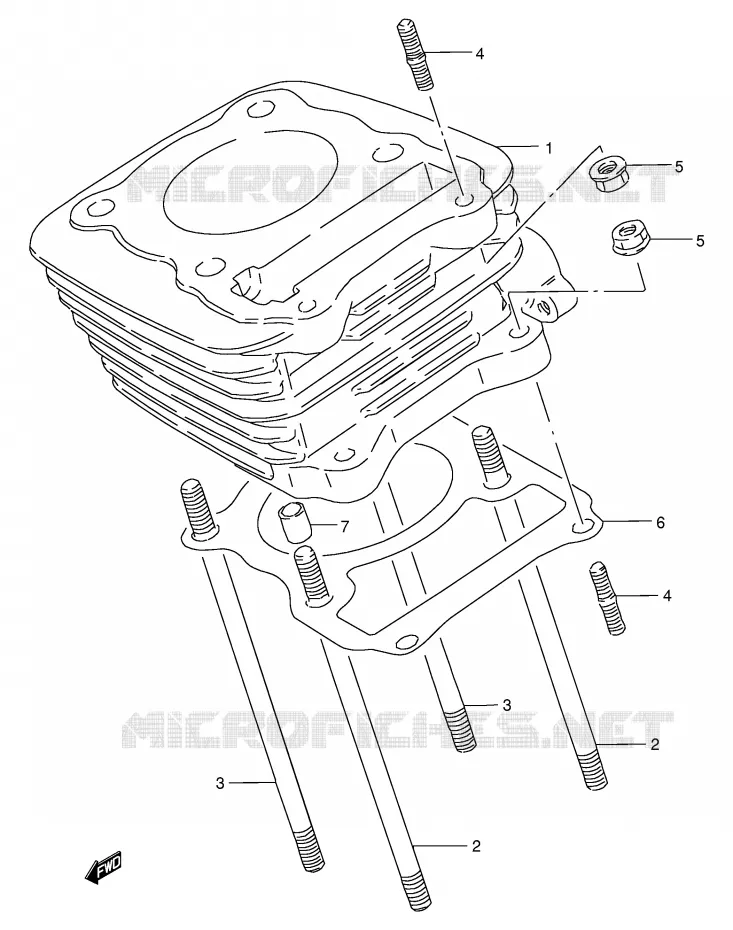 CYLINDRE Suzuki MOTO 200 DF 1997  DF200EV
