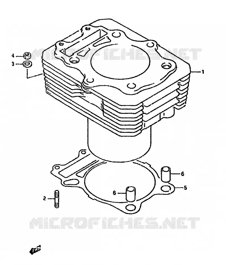CYLINDRE Suzuki MOTO 350 DR 1991  DR350SM(L/M/N/P/R)