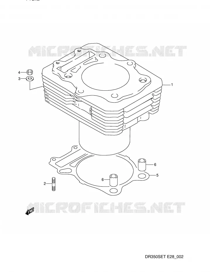 CYLINDRE Suzuki MOTO 350 DR 1993  DR350SP(E28)