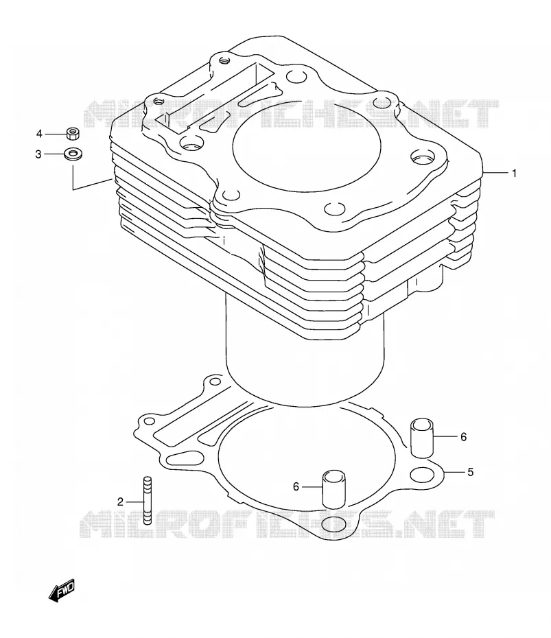 CYLINDRE Suzuki MOTO 350 DR 1995  DR350SES(E2)
