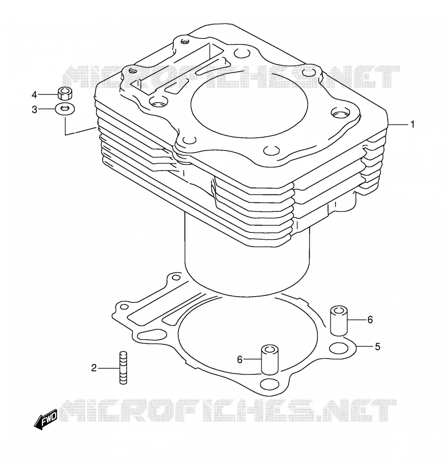 CYLINDRE Suzuki MOTO 350 DR 1996  DR350T(E3)