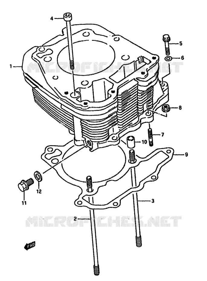 CYLINDRE Suzuki MOTO 750 DR 1989  DR750SK(J/K)