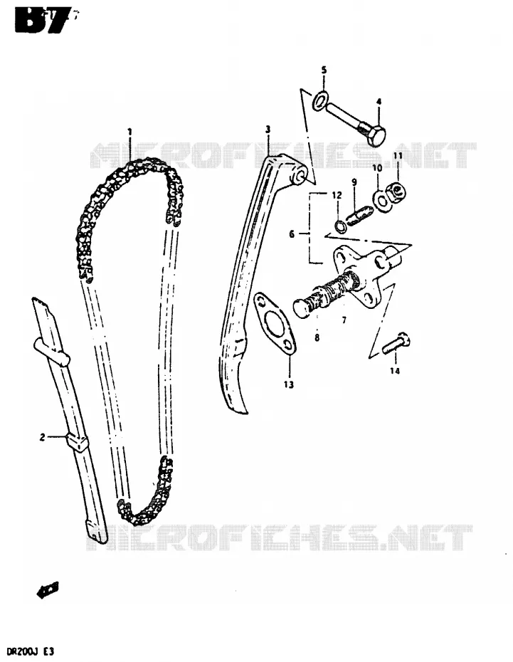 DISTRIBUTION Suzuki MOTO 200 DR 1988  DR200J(G/H/J)