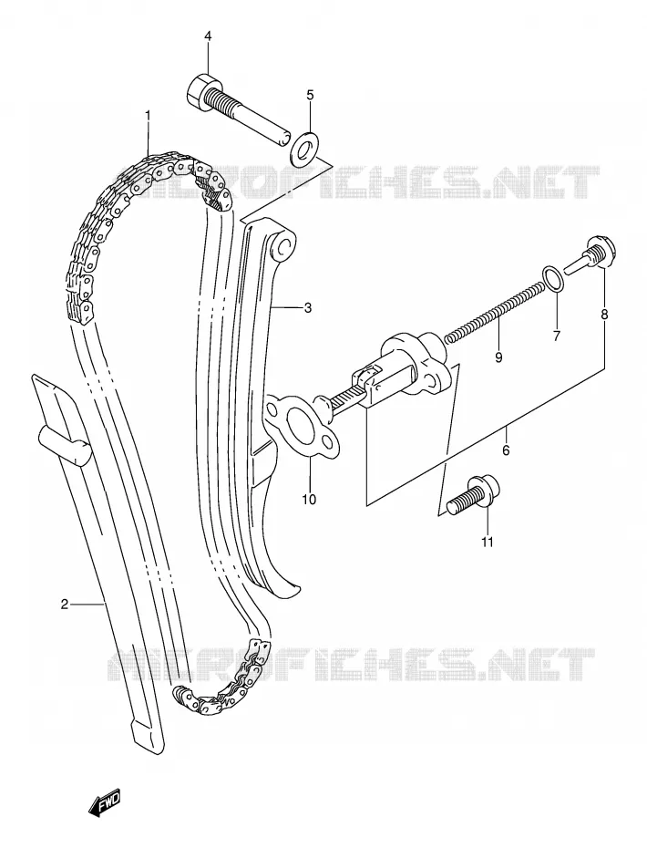 DISTRIBUTION Suzuki MOTO 250 DR 1994  DR250SR(E24)
