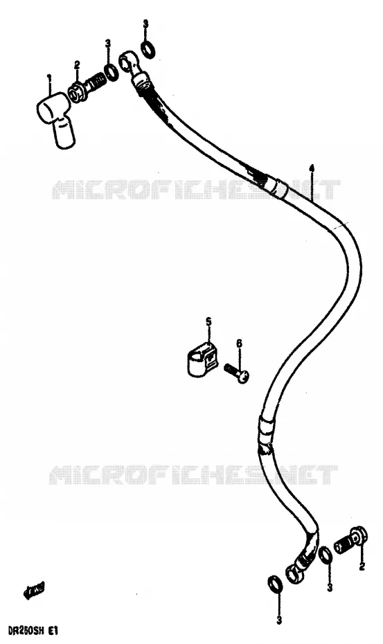 DURITE DE FREIN AVANT (MODELE F/G/H) Suzuki MOTO 250 DR 1985  DR250SF(E/F/G/H)