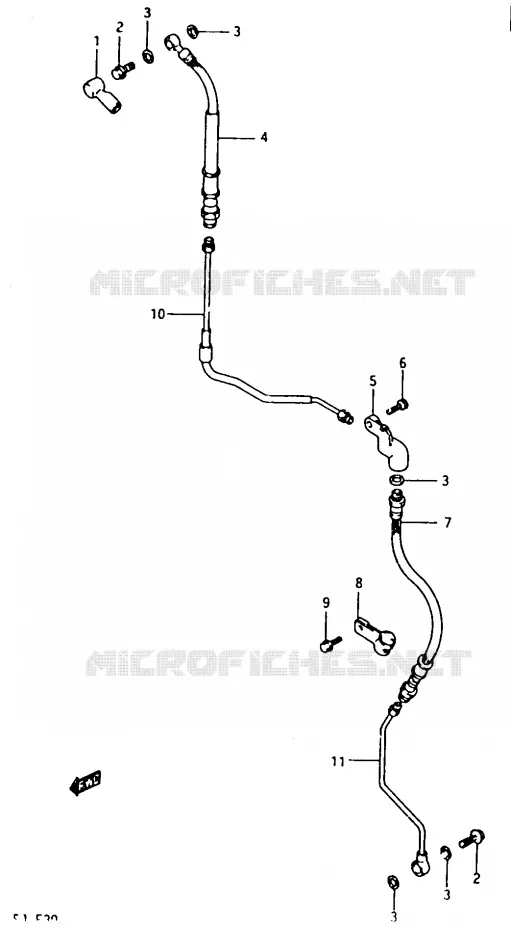 DURITE DE FREIN AVANT Suzuki MOTO 500 DR 1987  DR500SH(G/H/J)