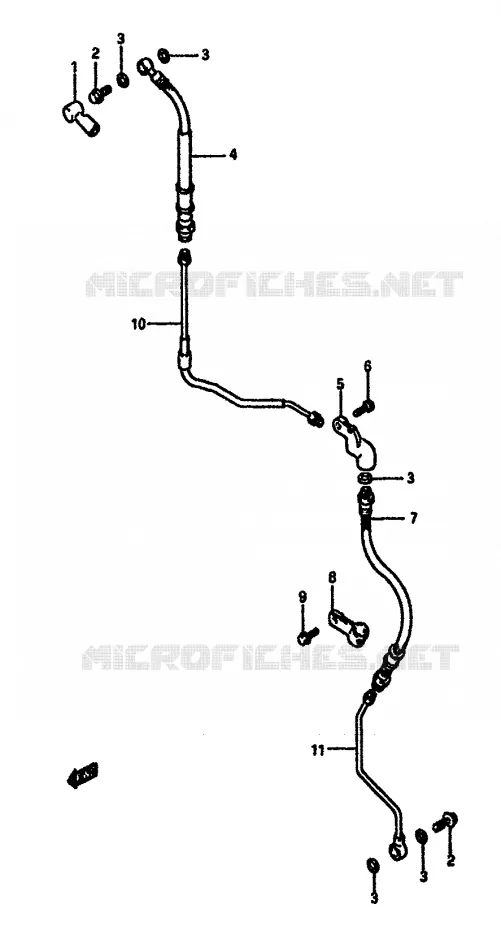 DURITE DE FREIN AVANT Suzuki MOTO 600 DR 1985  DR600SUF(E2)