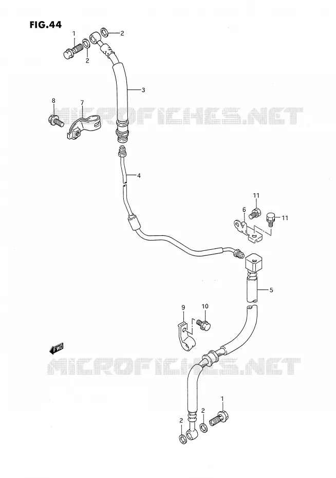 DURITE DE FREIN AVANT Suzuki MOTO 650 DR 1992  DR650RN(E4)
