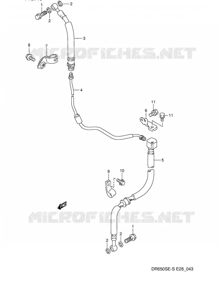 DURITE DE FREIN AVANT Suzuki MOTO 650 DR 1993  DR650SP(E28)