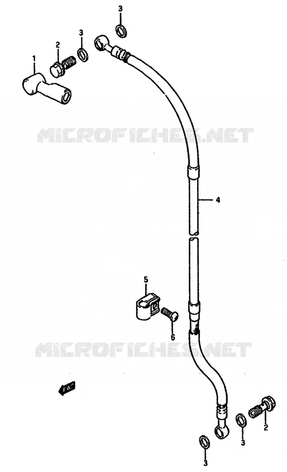 DURITE DE FREIN AVANT Suzuki MOTO 750 DR 1988  DR750SUJ(J/K)