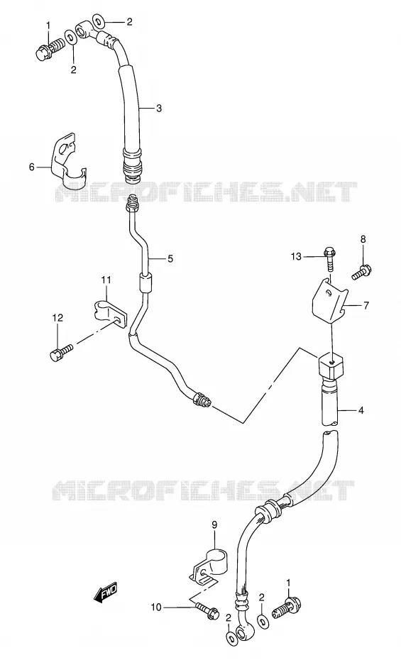 DURITE DE FREIN AVANT Suzuki MOTO 800 DR 1997  DR800SUV