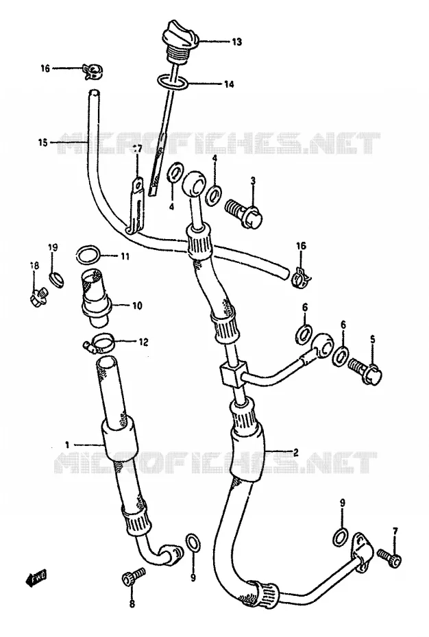DURITE D'HUILE Suzuki MOTO 350 DR 1990  DR350SL(L/M/N/P/R)