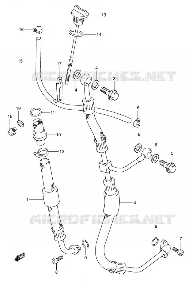 DURITE D'HUILE Suzuki MOTO 350 DR 1993  DR350P(E1)