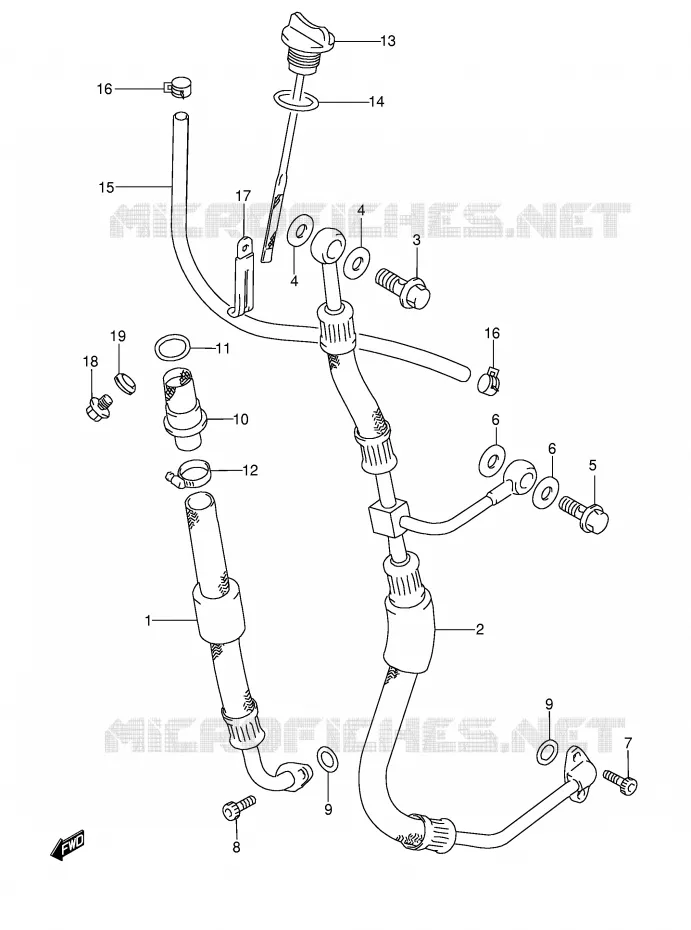 DURITE D'HUILE Suzuki MOTO 350 DR 1994  DR350R(E3)