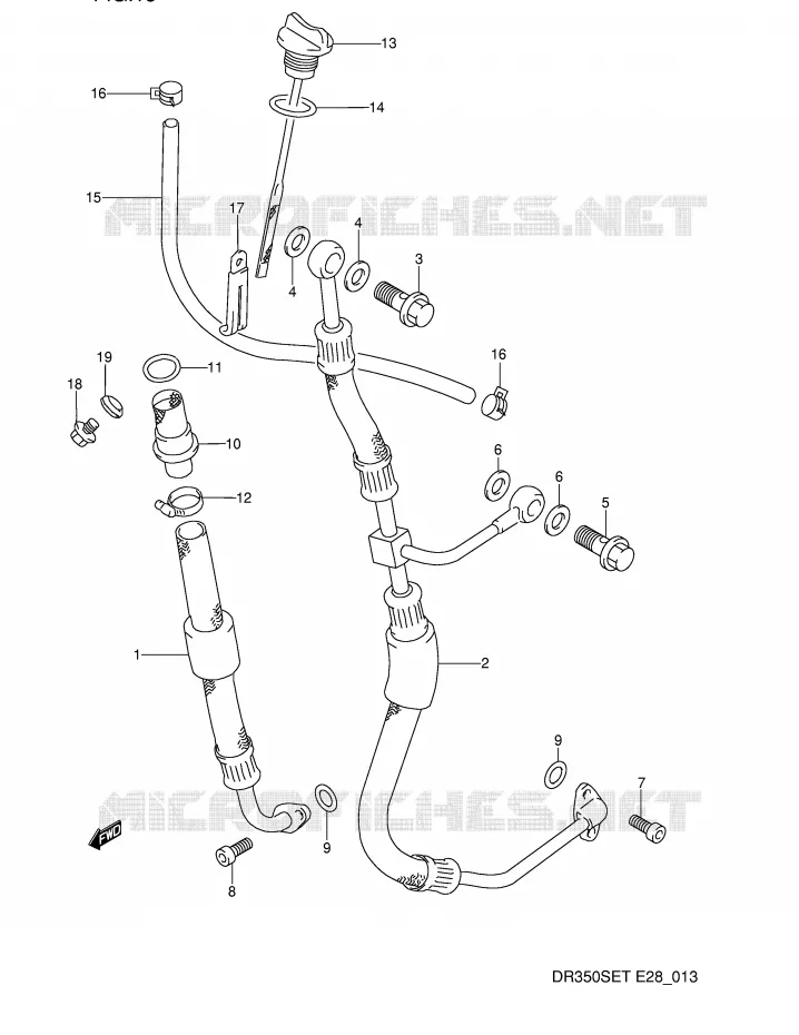 DURITE D'HUILE Suzuki MOTO 350 DR 1995  DR350SES(E28)