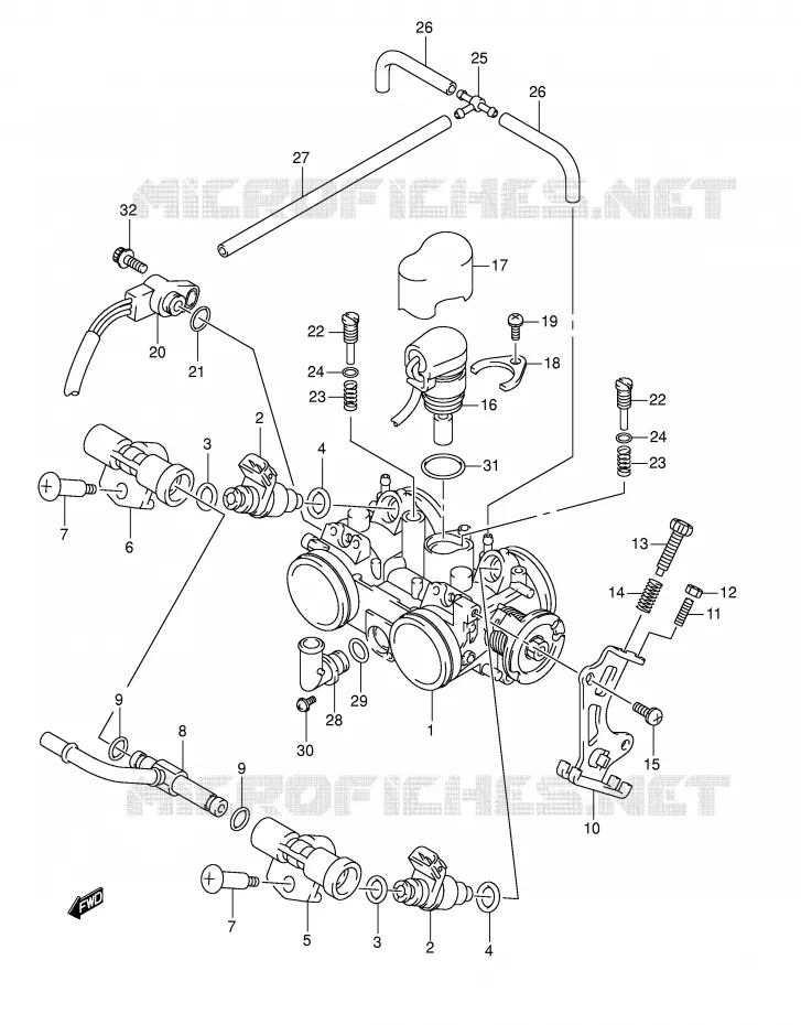 ENSEMBLE INJECTION Suzuki SCOOTER 650 BURGMAN 2004  AN650K4(E2)