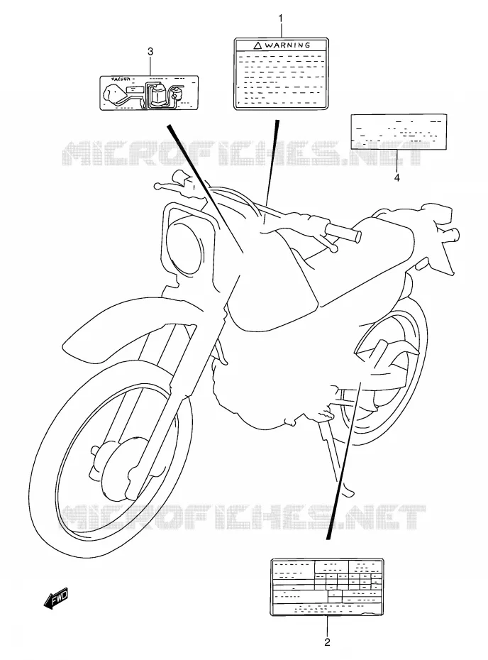 ETIQUETTE Suzuki MOTO 200 DR 2005  DR200SEK5(E3/E28)