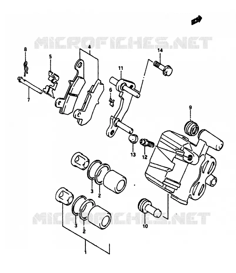 ETRIER DE FREIN ARRIERE Suzuki MOTO 650 DR 1990  DR650SL(L/M)