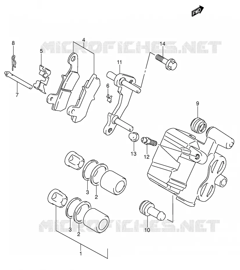ETRIER DE FREIN ARRIERE Suzuki MOTO 650 DR 1993  DR650RSEP(E4)