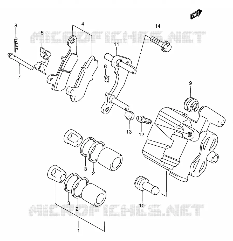 ETRIER DE FREIN ARRIERE Suzuki MOTO 650 DR 1994  DR650REUR(E2)