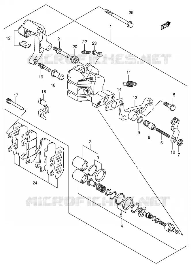 ETRIER DE FREIN ARRIERE Suzuki SCOOTER 650 BURGMAN 2003  AN650LK3(E2)
