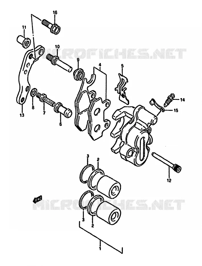 ETRIER DE FREIN AVANT Suzuki MOTO 350 DR 1993  DR350SHP(L/M/N/P/R)