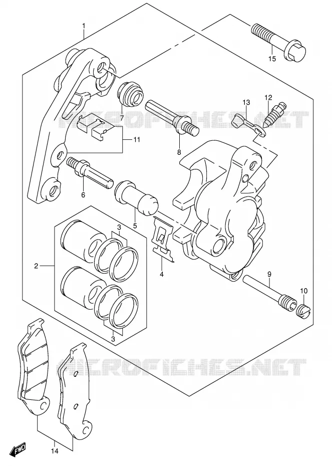 ETRIER DE FREIN AVANT Suzuki MOTO 400 DR-Z 2005  DR-Z400SK5(E2)