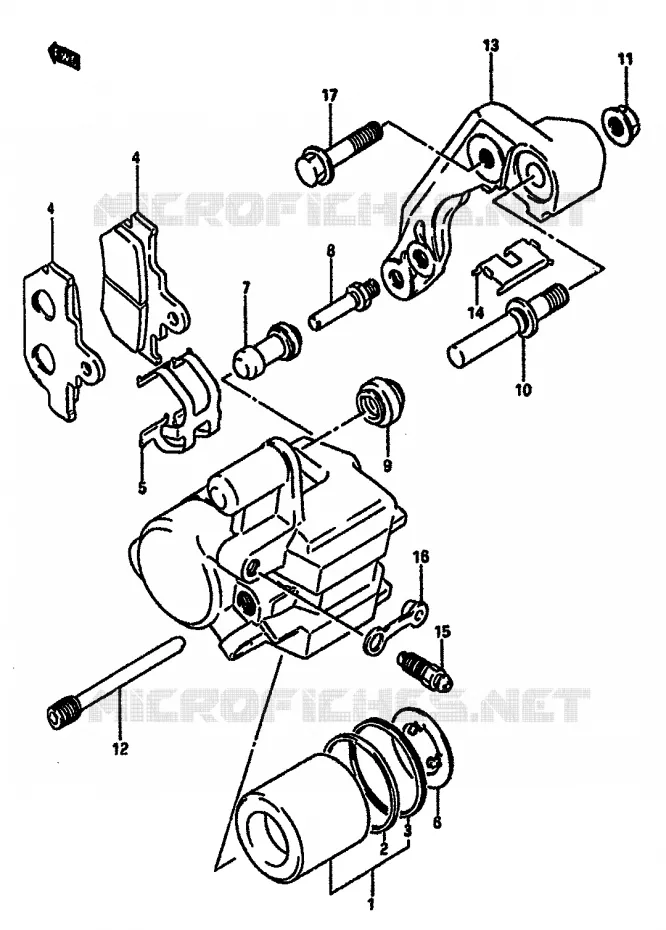 ETRIER DE FREIN AVANT Suzuki MOTO 600 DR 1988  DR600SJ(E2)